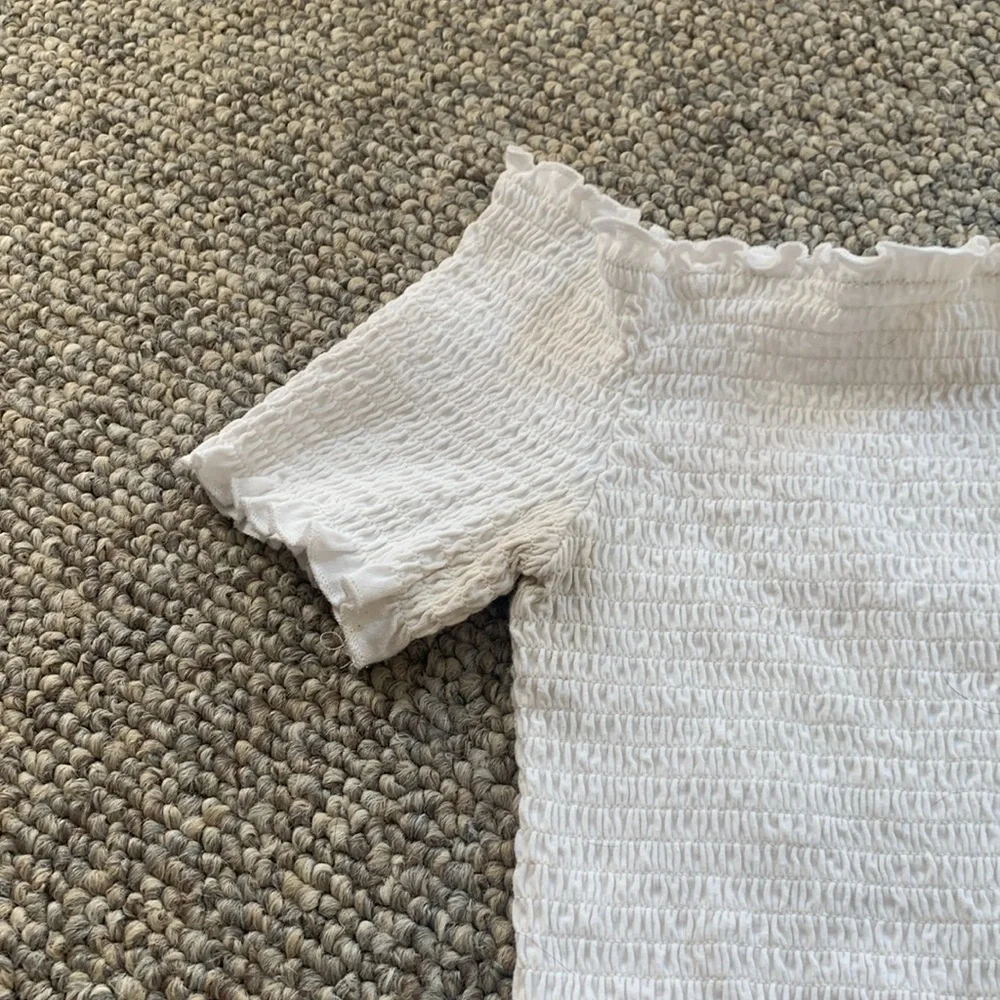 White smocked off the shoulder top - Picture 3 of 3